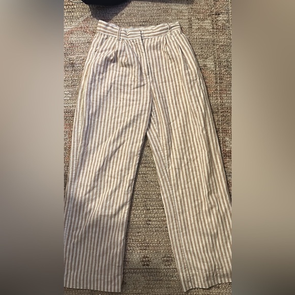 Linen-Blend Striped Trouser - Picture 2 of 3